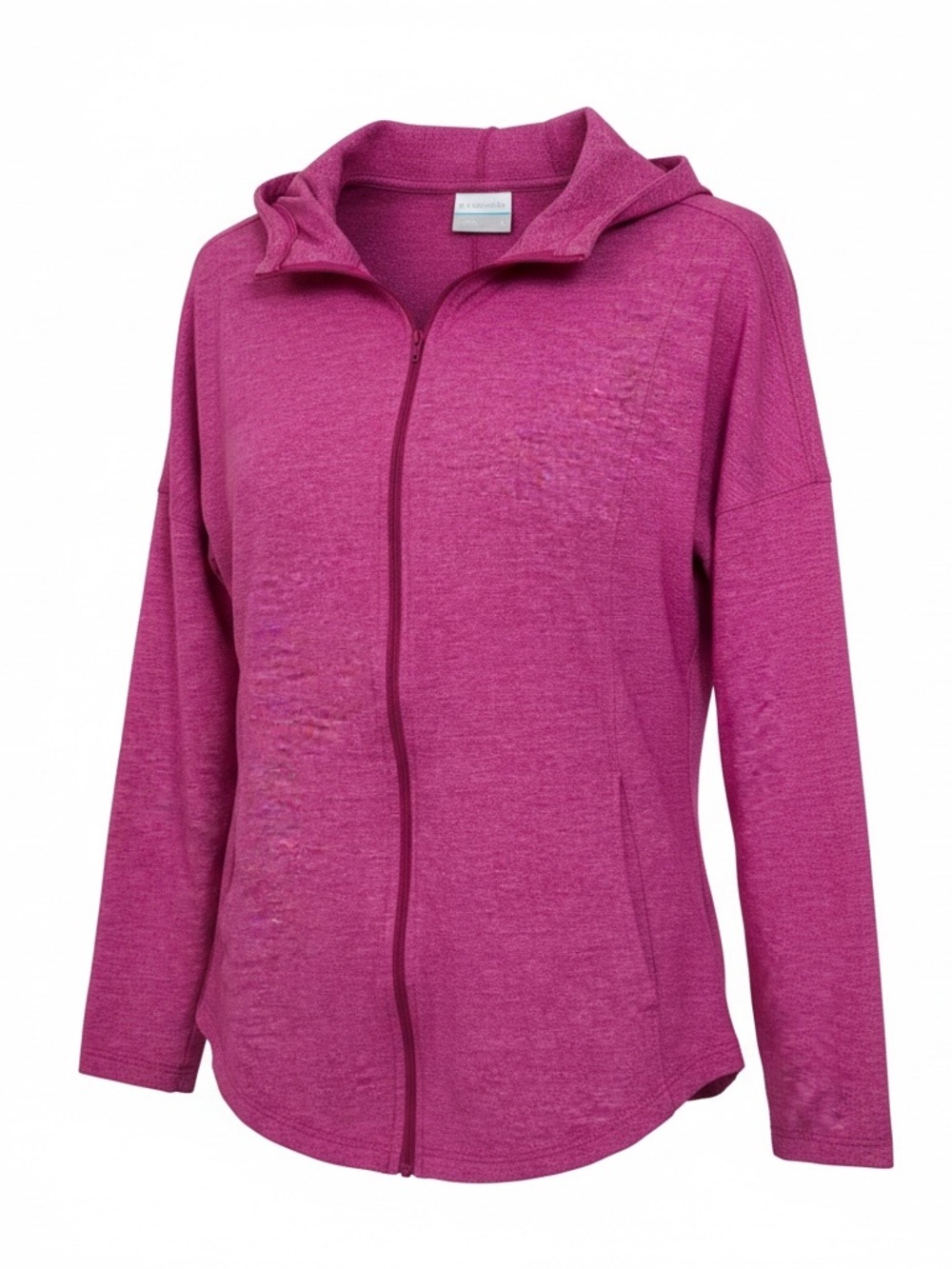Columbia Magenta Heathered Full-Zip Hooded Sweatshirt - Size S